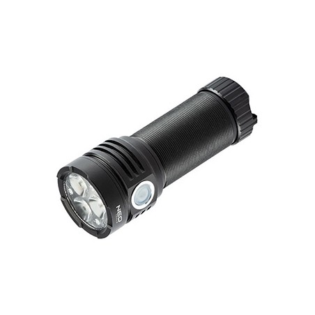 Latarka LED akumulatorowa, 1x4000 mAh, aluminium, czarna, Funkcja zoom, 3 rodzaje świecenia, IPX4, USB