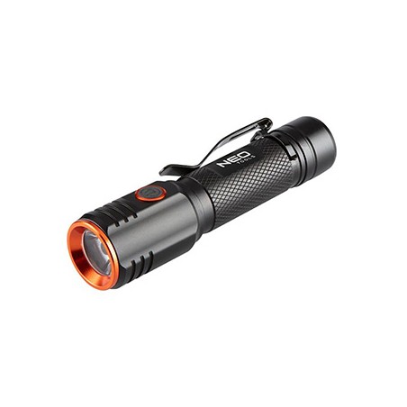 Latarka akumulatorowa, 1xxLED, 1x2200 mAh, czarna, 20W, 2000 lumenów, czas działania 4 godziny