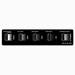 Latarka akumulatorowa, 1xxLED, 1x2200 mAh, czarna, 20W, 2000 lumenów, czas działania 4 godziny