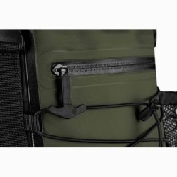 Plecak outdoor, zielony z poliuretan, 63-131, wodoodporny, regulowane ramiączka, Neo Tools