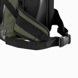Plecak outdoor, zielony z poliuretan, 63-131, wodoodporny, regulowane ramiączka, Neo Tools