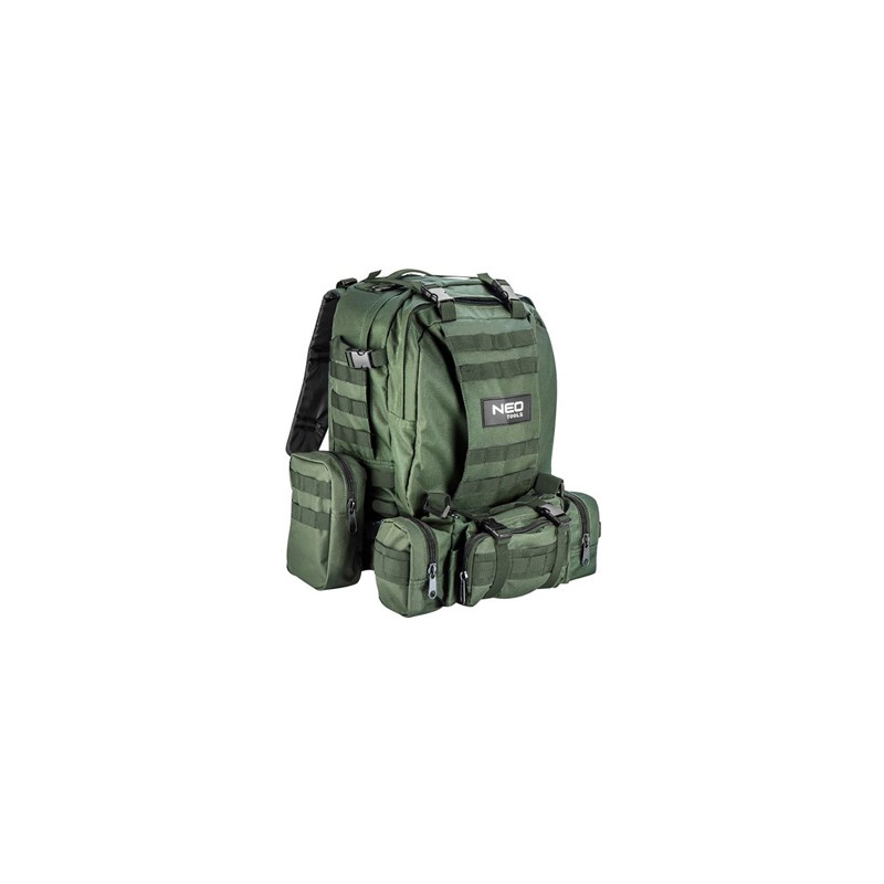 Plecak outdoor, zielony z poliester, 84-326, 40L, bardzo wytrzymały, Neo Tools