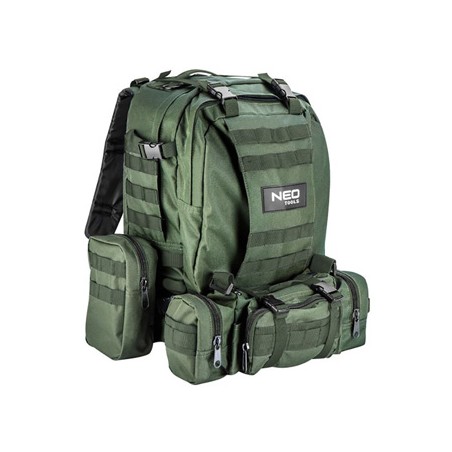 Plecak outdoor, zielony z poliester, 84-326, 40L, bardzo wytrzymały, Neo Tools