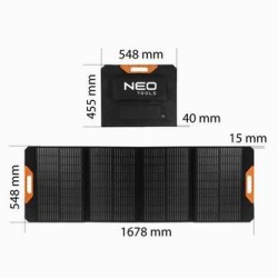 Przenośny panel solarny, Neo Tools, 140 W, ładowarka słoneczna
