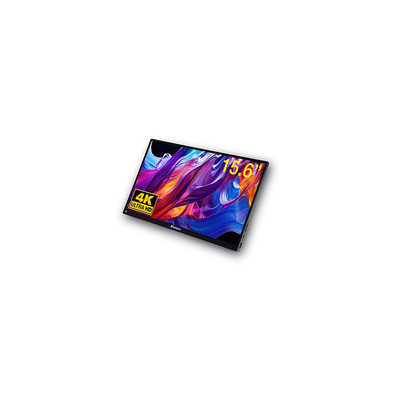 Verbatim monitor przenośny dotykowy, PMT-15-4K, 15.6", Ultra HD 4K (3840x2160), 60Hz, czarny