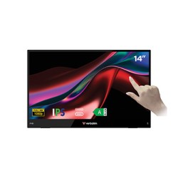Verbatim monitor przenośny, Touch Monitor LIGHT, 14", Full HD (1920x1080), 60Hz, czarny