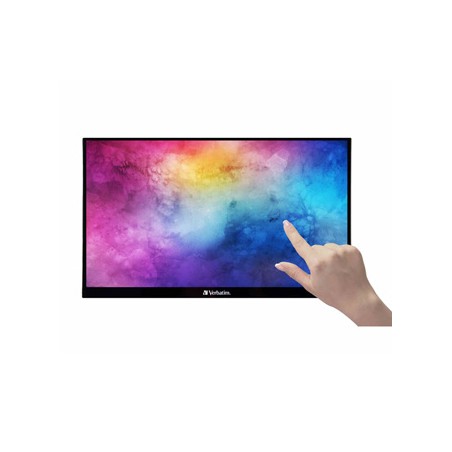Verbatim monitor przenośny dotykowy, PMT-14, 14", Full HD (1920x1080), 60Hz, czarny