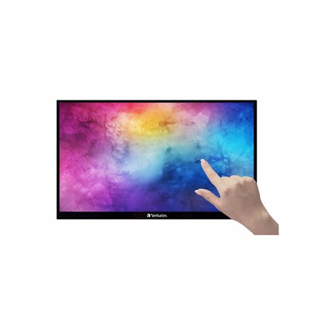 Verbatim monitor przenośny dotykowy, PMT-15, 15.6", Full HD (1920x1080), 60Hz, czarny