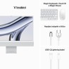 Apple iMac, počítač all in one, 24", Retina 4.5K 4480x2520, srebrny