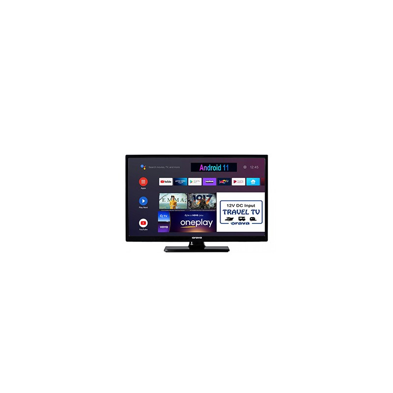 Telewizor Orava, LT-ANDR24 1224, 24", HD Ready 1366x768, 50/60 Hz, czarna, Android TV
