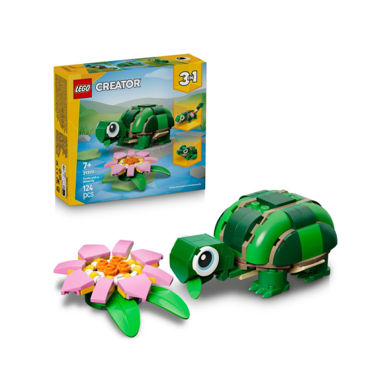 LEGO Creator 3w1 Żółw i kwiat lilii wodnej 31377