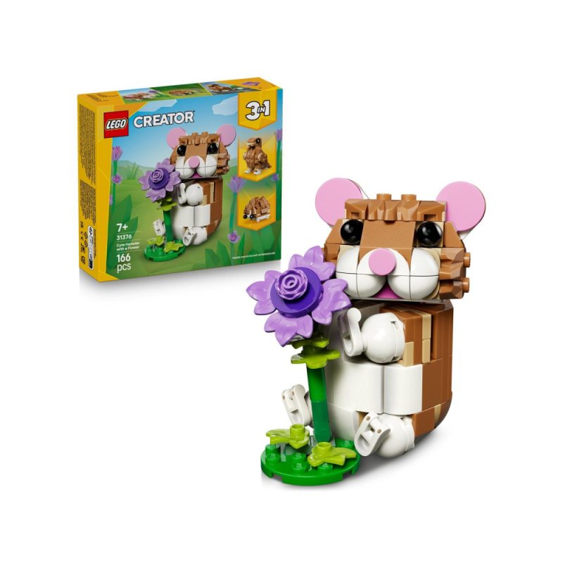 LEGO Creator 3w1 Uroczy chomik z kwiatkiem 31376