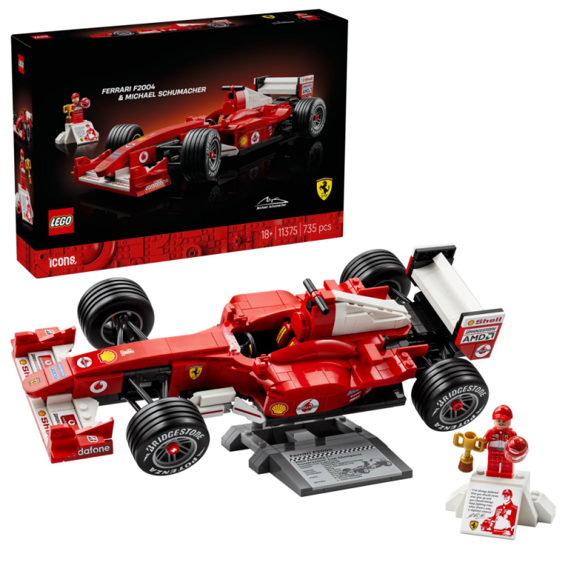 LEGO ICONS ICONS - Ferrari F2004 i Michael Schumacher 11375