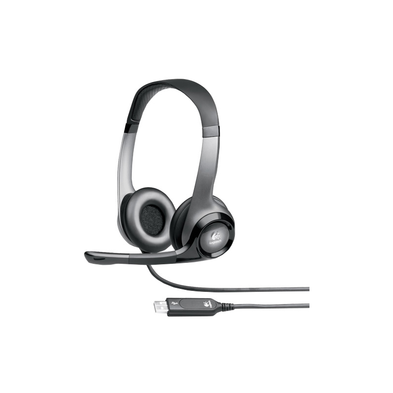 Słuchawki z mikrofonem Logitech H390 Czarny 981-000406
