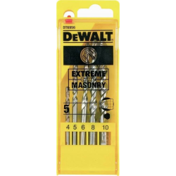 DEWALT Zestaw 5 wierteł do betonu EXTREME 4,5,6,8,10mm