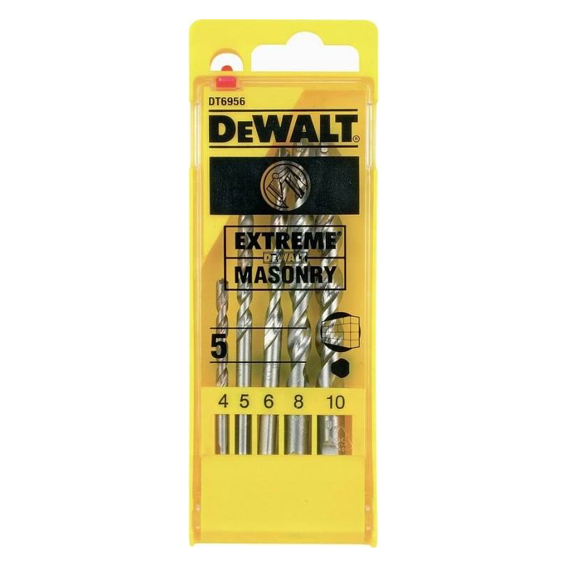 DEWALT Zestaw 5 wierteł do betonu EXTREME 4,5,6,8,10mm