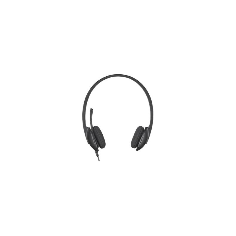 Słuchawki z mikrofonem LOGITECH H340 Czarny