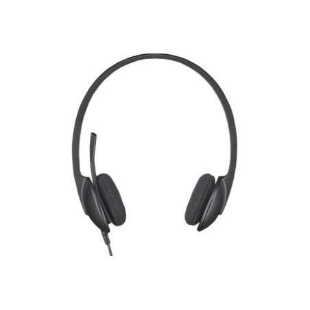 Słuchawki z mikrofonem LOGITECH H340 Czarny