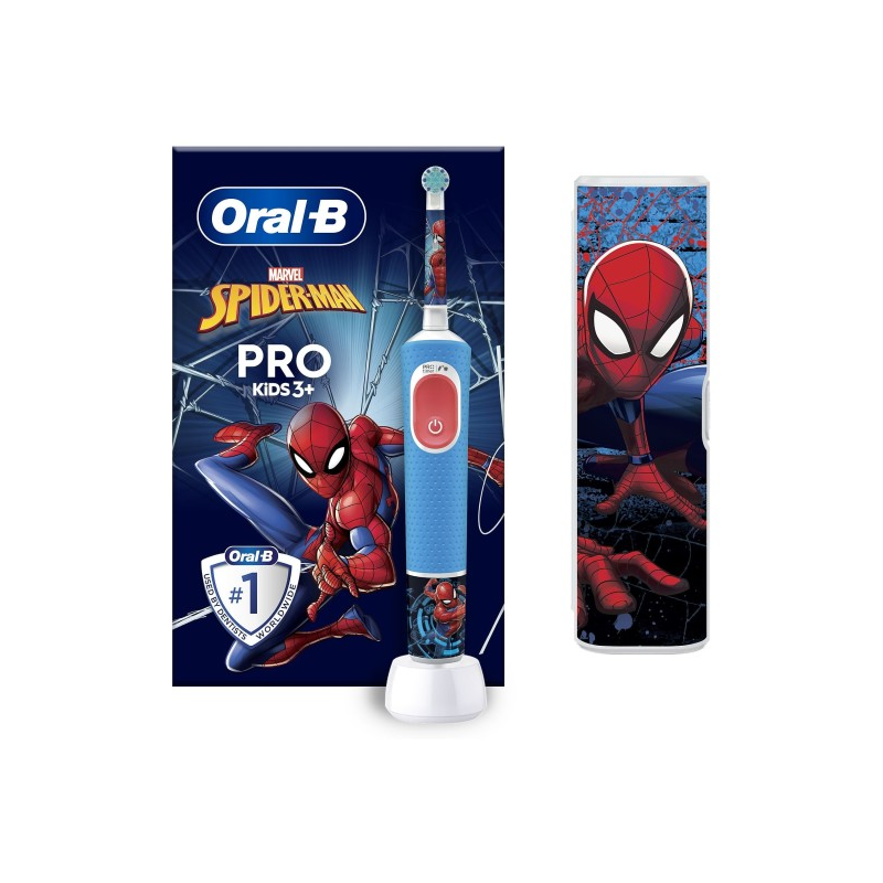 Szczoteczka elektryczna ORAL-B Vitality Pro D103 Kids Spiderman Niebieski (8006540773659)