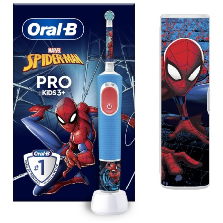 Szczoteczka elektryczna ORAL-B Vitality Pro D103 Kids Spiderman Niebieski (8006540773659)