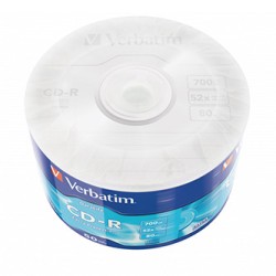 Verbatim CD-R, 43787, Extra Protection, 50-pack, 700MB, 52x, 80min., 12cm, bez możliwości nadruku, wrap, do archiwizacji danych