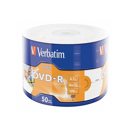 Verbatim DVD-R, Inkjet Printable, 43793, 4.7GB, 16x, wrap, 50-pack, printable, do archiwizacji danych
