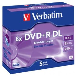 Verbatim DVD+R, DataLife PLUS, 43540, 8,5GB, 8x, jewel box, 1 KUS!!!, Scratch Resistant, Cena za 1 szt