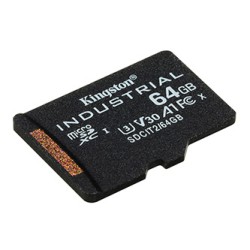 Kingston karta pamięci Industrial C10, 64GB, micro SDxc, SDCIT2/64GB, UHS-I U3 (Class 10), pSLC karta + adapter, V30, A1