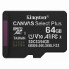 Kingston karta Canvas Select Plus, 64GB, micro SD, SDCS3/64GBSP, UHS-I U1 (Class 10), A1