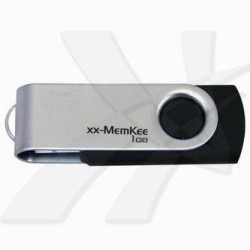XX Flash USB flash disk, USB 2.0, 1GB, czarno-srebrny, do wywracania