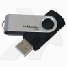 XX Flash USB flash disk, USB 2.0, 1GB, czarno-srebrny, do wywracania