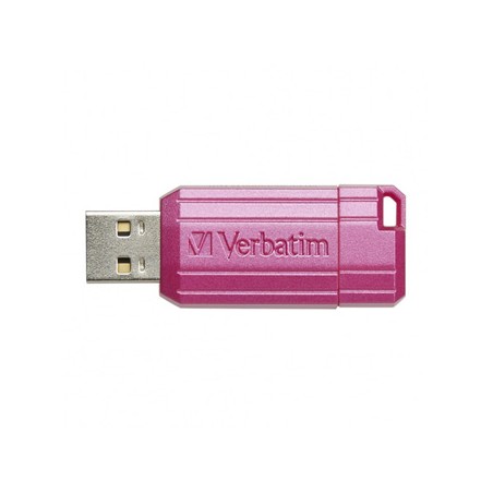 Verbatim USB flash disk, USB 2.0, 128GB, Store,N,Go PinStripe, różowy, 49460, do archiwizacji danych