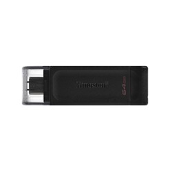 Kingston USB flash disk, USB 3.0, 64GB, DataTraveler 70, czarny, DT70/64GB, USB C