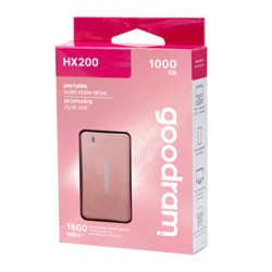 SSD Zewnętrzny Goodram HX200, SSDPR-HX200-1K0-RG, czarny, USB-C, 1TB