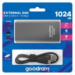 SSD Zewnętrzny Goodram HL100, SSDPR-HL100-01T, 1000GB, szary, 2.5", USB-C, 1TB