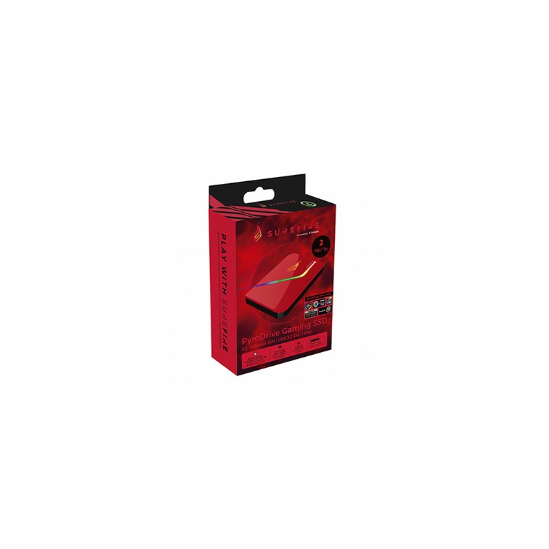 SSD Wewnętrzny SUREFIRE PYRODRIVE, 31825, 2000GB, Red, RGB, NVMe, 2TB