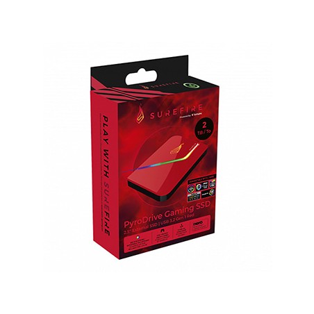 SSD Wewnętrzny SUREFIRE PYRODRIVE, 31825, 2000GB, Red, RGB, NVMe, 2TB