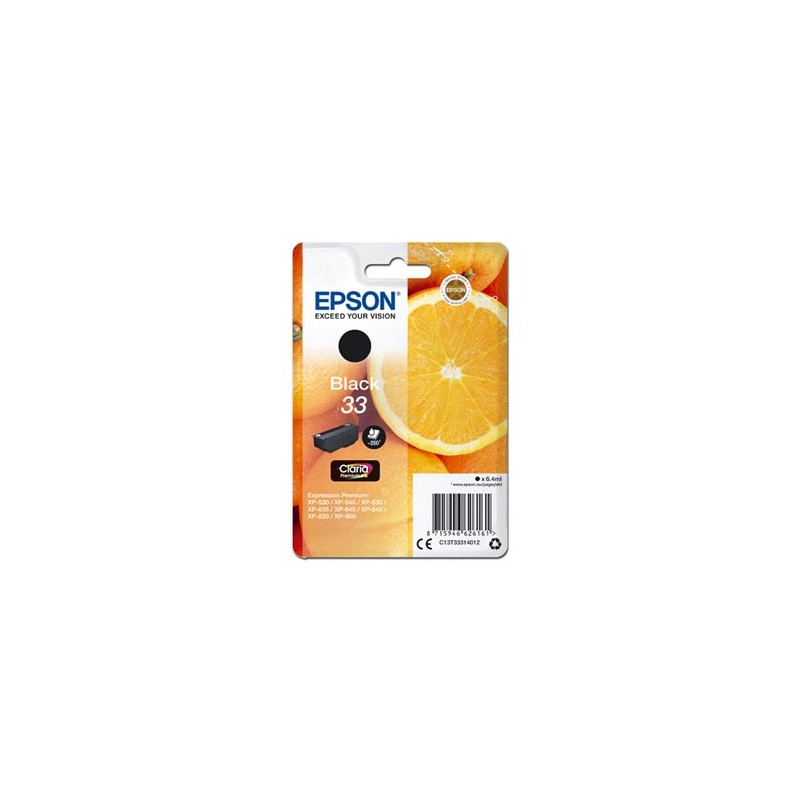Epson oryginalny ink / tusz C13T33314012, T33, black, 6,4ml