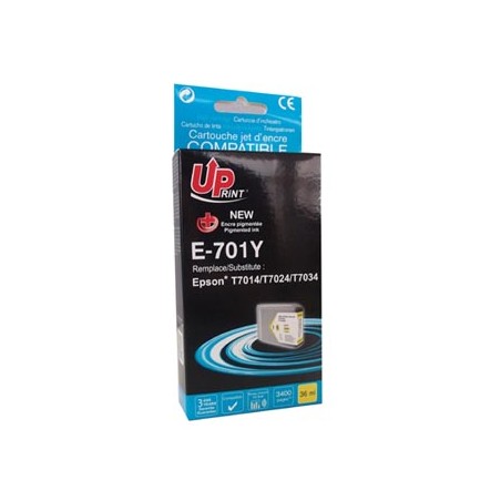 UPrint kompatybilny ink / tusz z C13T70144010, E-701Y, yellow, 3200s, 36ml, XXL
