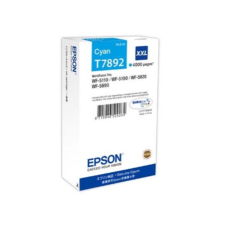 Epson oryginalny ink / tusz C13T789240, T789, XXL, cyan, 4000s, 34ml, 1szt