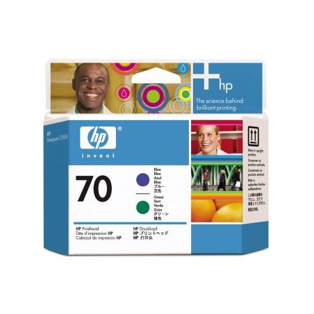 HP oryginalny głowica drukująca C9408A, HP 70, blue/green