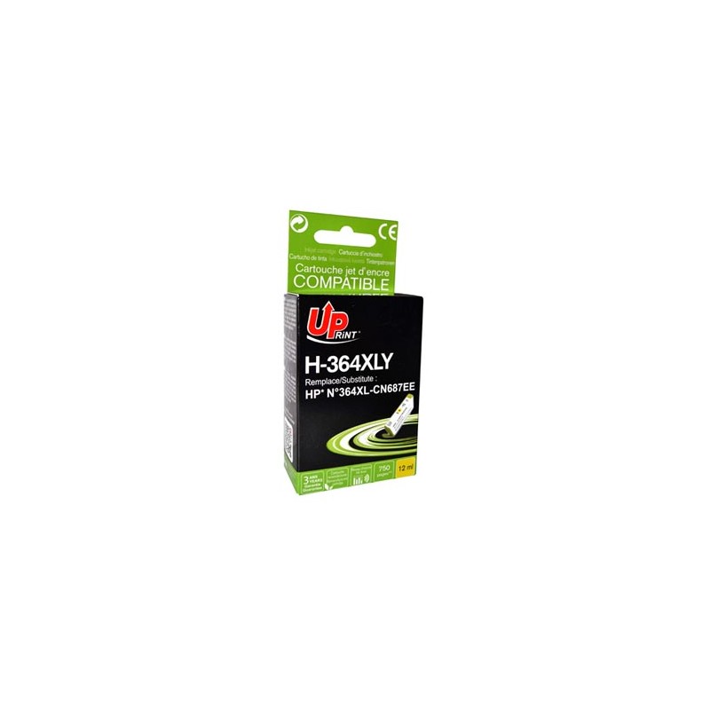 UPrint kompatybilny ink / tusz z CB325EE, CN687EE, HP 364XL, H-364XLY, yellow, 12ml, z chipem