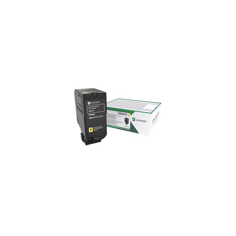 Lexmark oryginalny toner 75B20Y0, yellow, 10000s, return