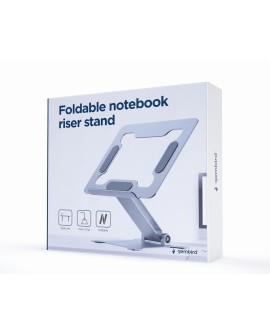 GEMBIRD SKŁADANA PODSTAWKA POD NOTEBOOKA 15,6" SREBRNA