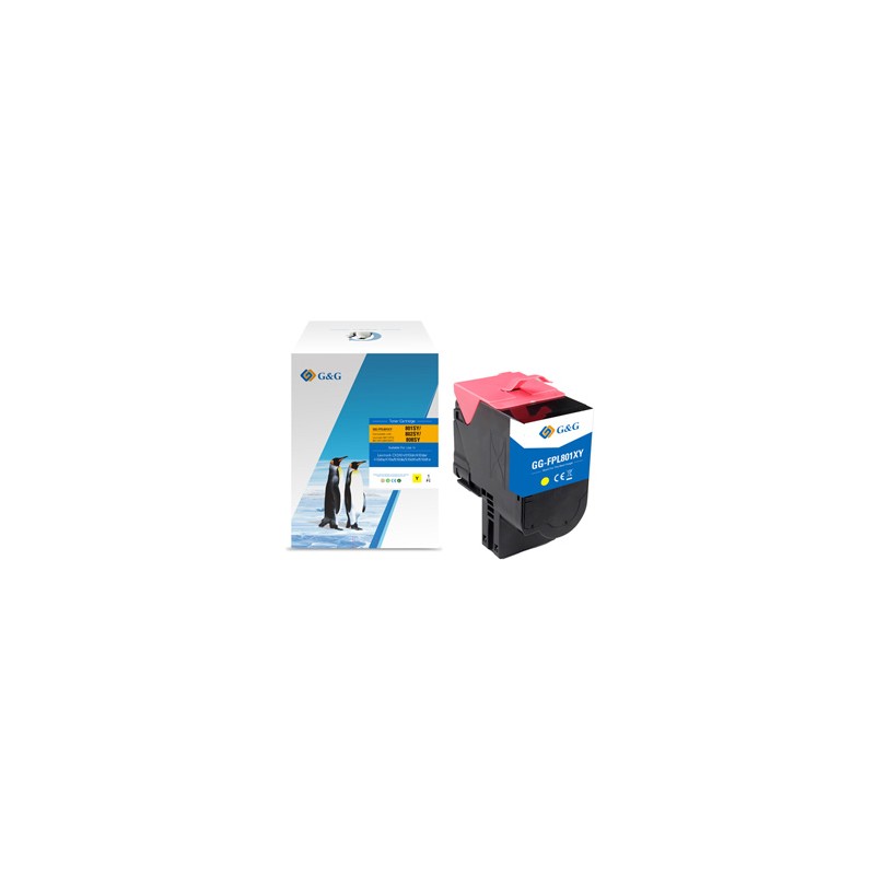 G&G kompatybilny toner z Lexmark 80C2SY0, NT-FPL801XY-A, yellow, 2000s