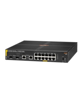 Aruba 6100 12G Class4 PoE 2G/2SFP+ 139W Zarządzany L3 Gigabit Ethernet (10/100/1000) Obsługa PoE 1U Czarny
