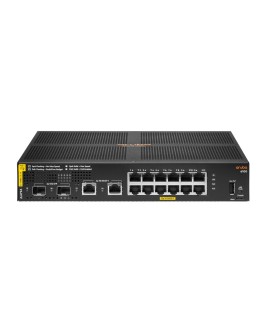 Aruba 6100 12G Class4 PoE 2G/2SFP+ 139W Zarządzany L3 Gigabit Ethernet (10/100/1000) Obsługa PoE 1U Czarny