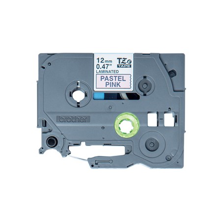 Brother oryginalny taśma do drukarek etykiet, Brother, TZE-MQE31, czarny druk/różowy podkład, 4m, 12mm, pastelowy podkład