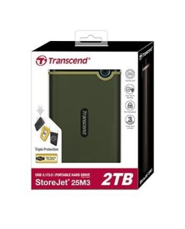Transcend StoreJet 25M3G zewnętrzny dysk twarde 2 TB 2.5" Micro-USB B 3.2 Gen 1 (3.1 Gen 1) Zielony