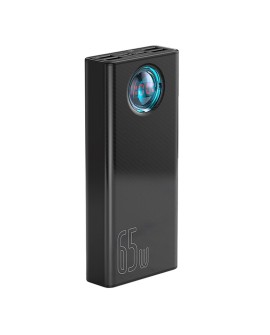 BASEUS POWERBANK AMBILIGHT 30000MAH, 4XUSB, USB-C, 65W (CZARNY)